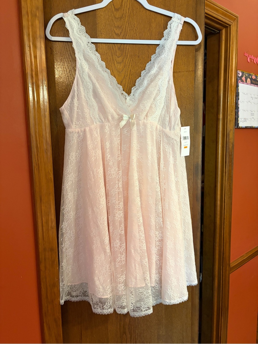 Oscar de la Renta pink label Women's Lace Babydoll Nightdress - Light Pink